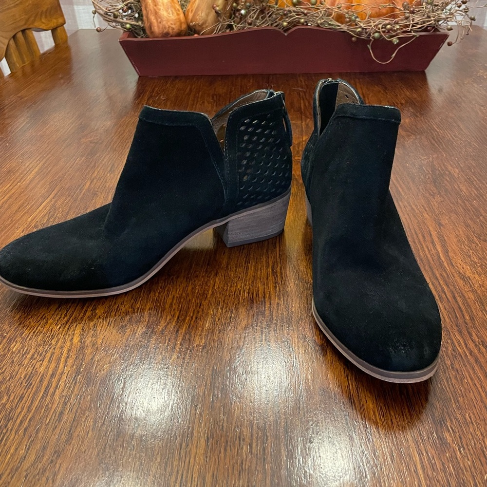 Nordstrom Susina Black Suede Ankle Booties